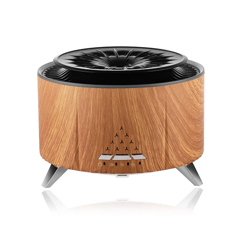 (marrom) Difusor De Aromas Com Umidificador Grande De Lava Vulcânica Com Ruído Branco, 3 Modos De Velocidade
