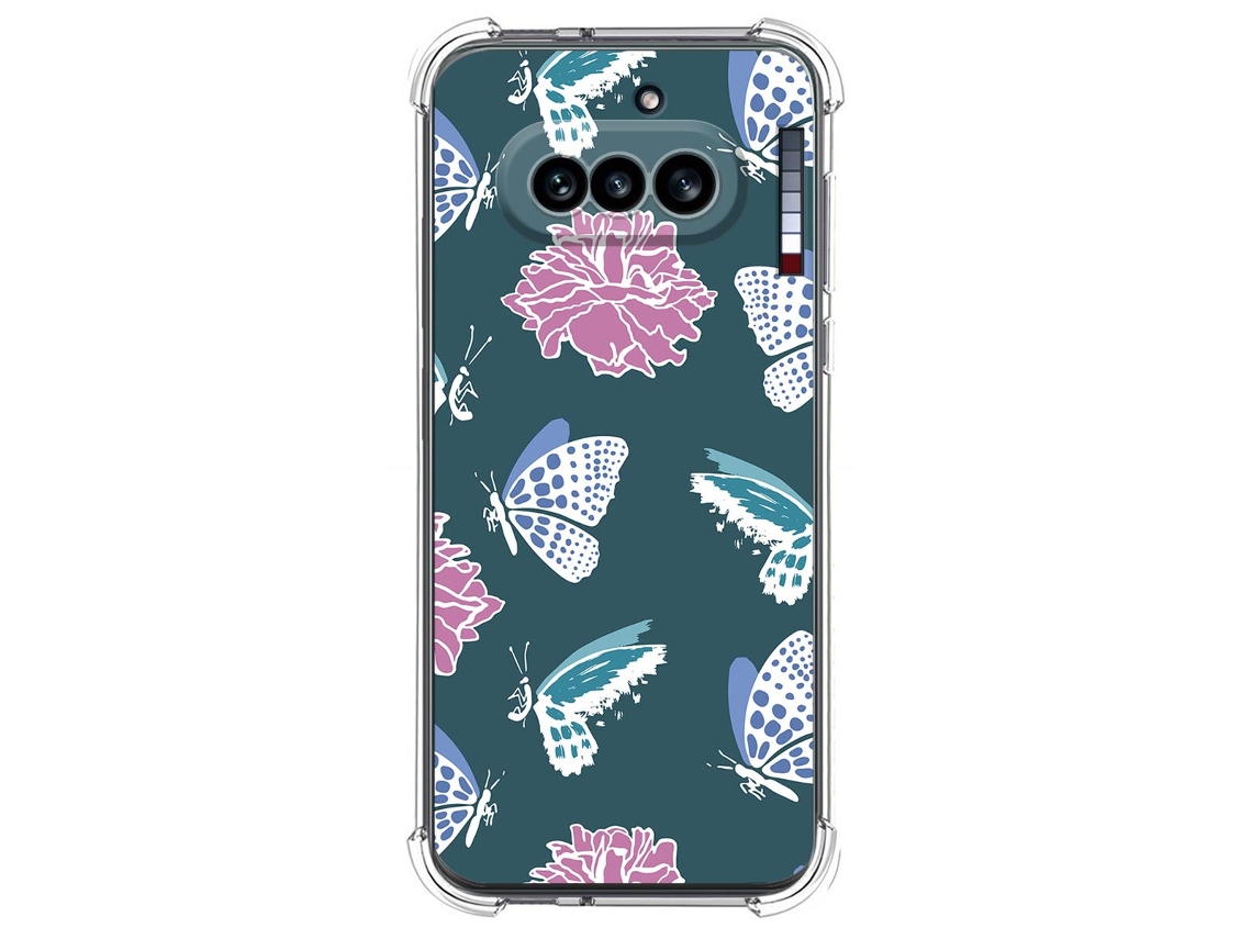 Capa Tumundosmartphone De Silicone Resistente A Impactos Para Nothing Phone 4a 5g Com Estampa Floral E 10 Padrões