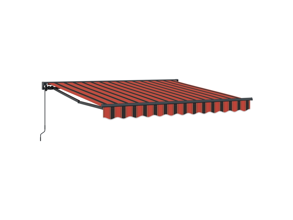 Conjunto 1 Toldo Retrátil Vidaxl Laranja Alumínio (350 X 250 Cm)