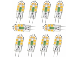 Lâmpada Led, 10 Unidades, Base G4, 2w, 20w, Ac/dc12v, 3000k, 200lm, Intensidade Regulável, Para Uso Residencial, Comercial E Manutenção Elétrica