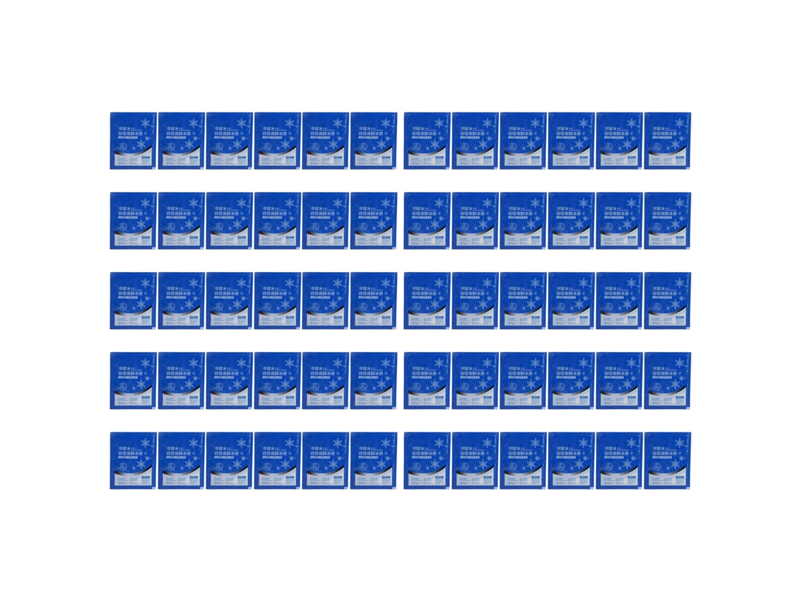 60 Bolsas de Gelo Reutilizáveis 200ml para Lanche