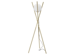 Luminária De Chão Glamy X - Luminária De Chão Com 1 Lâmpada E27 Em Metal Dourado E Esfera De Vidro Branco Ø 55x155 Cm - Design Minimalista E Glamoroso
