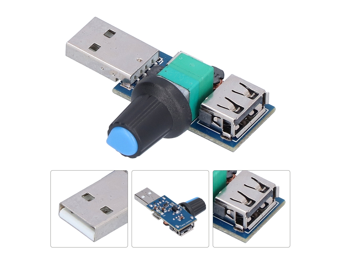 Controlador De Velocidade Usb Para Ventilador Com Regulação Silenciosa E Volume - Laxiscreed