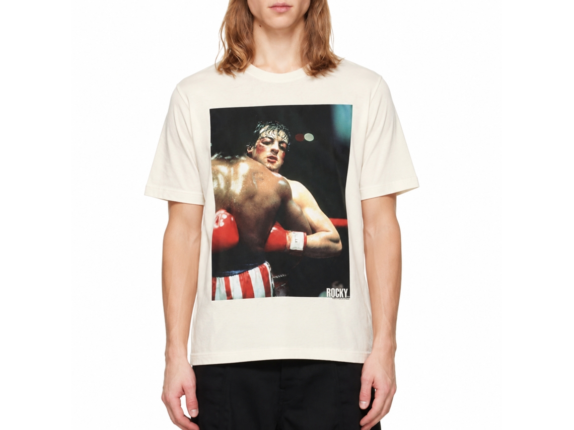 Rockinstone Rocky Movie Real Talk Solid Natural Adult T-shirt Size:xxl