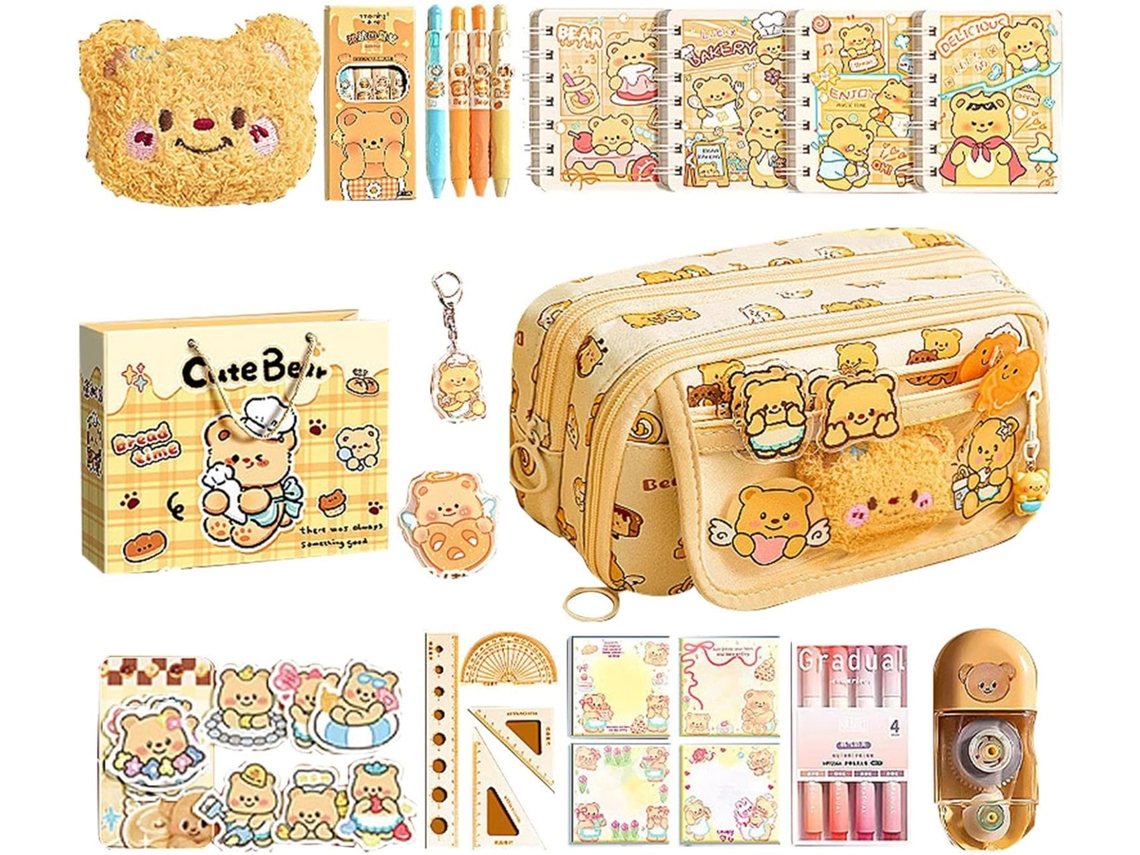 Estojo Para Lápis| Bolsa De Maquiagem Estética, Porta- Canetas, Organizador De Material Escolar De Grande