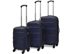 Conjunto de 3 Malas de Viagem VIDAXL Azul (45.5x30x20cm)
