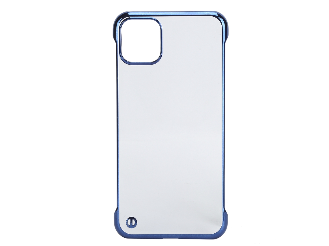 Funda transparente de policarbonato rígido galvanizado com borda parcial para iPhone 11 Pro Max S/MARCA