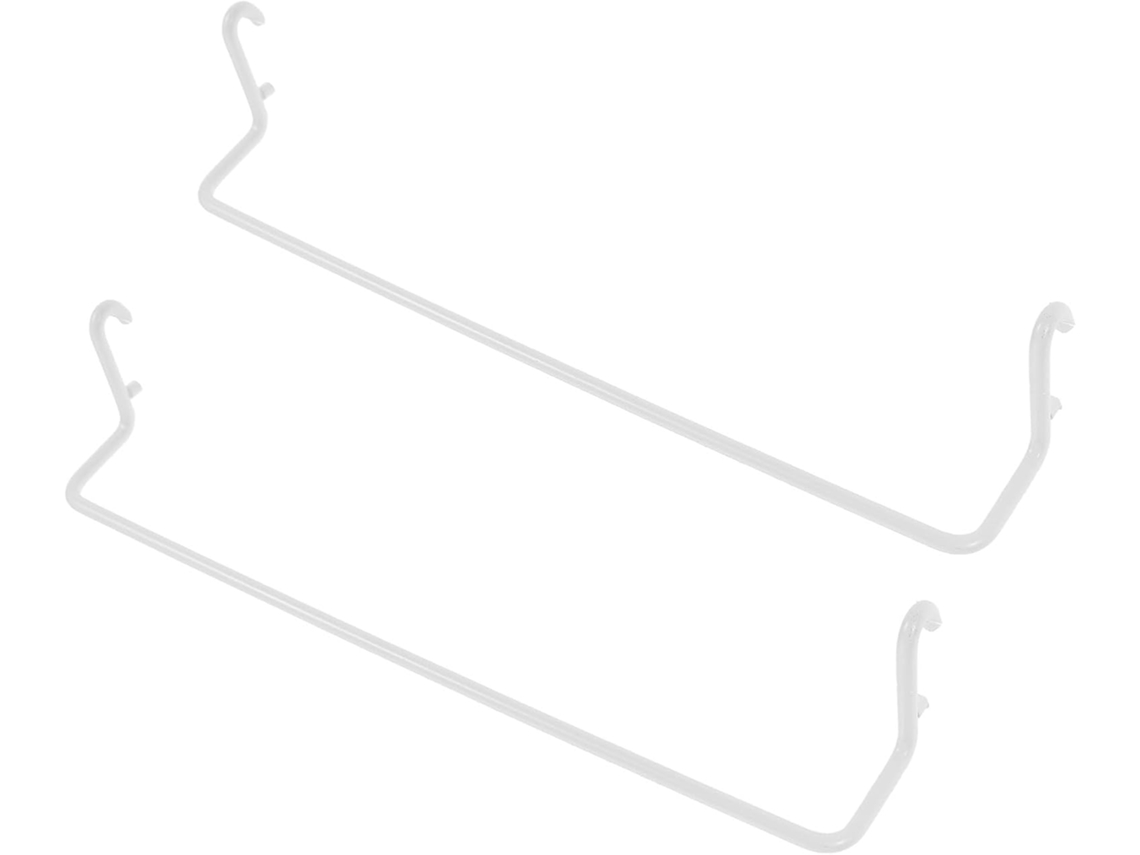 Ganchos Extensíveis Para Toalhas Yarnow Em Aço Inoxidável Para Painel Perfurado, Suporte Para Papel Toalha, Branco, 2