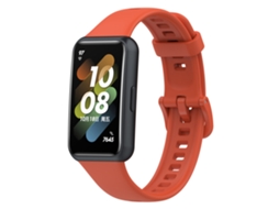 Bracelete de Smartwatch para de silicone Huawei Band 7 (vermelho laranja neblina)
