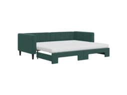 Daybed With Trundle, Daybeds With Trundles Vidaxl Verde Veludo (90 X 200 Cm)