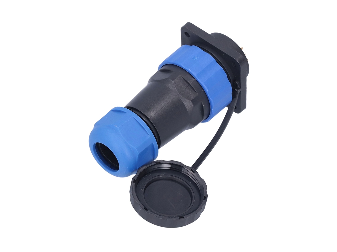 Laxiscreed Plugue E Tomada De Aviação Impermeáveis Com Flange Quadrada E Design De 4 Orifícios