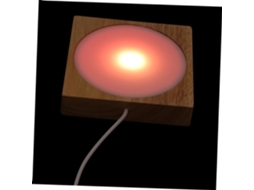 Luminária De Cabeceira Led Criativa Madeira Toyandona Com Base Usb.