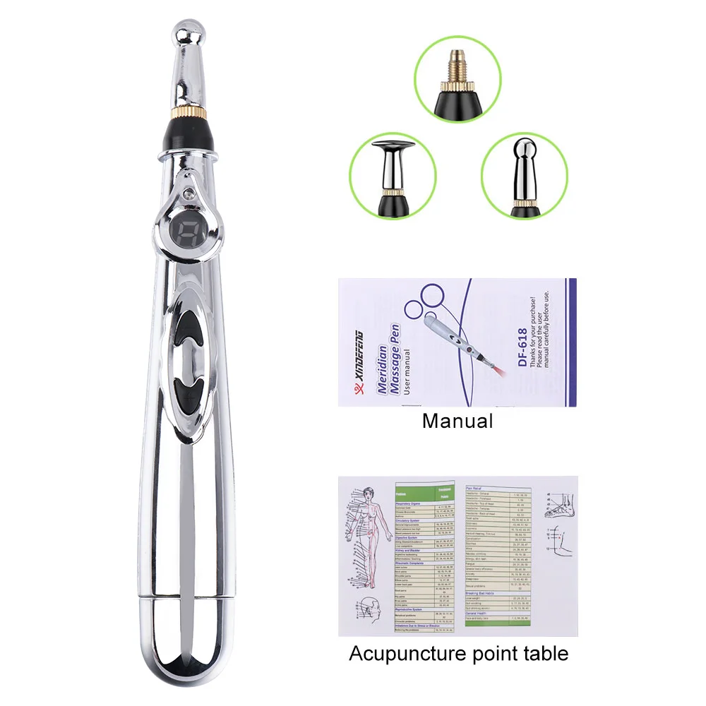Massageador Elétrico De Pontos Acupuntura, Alívio Da Dor, Terapia A Laser, Caneta Eletrônica Energia Meridiana Para Corpo, Cabeça, Costas, Pescoço E