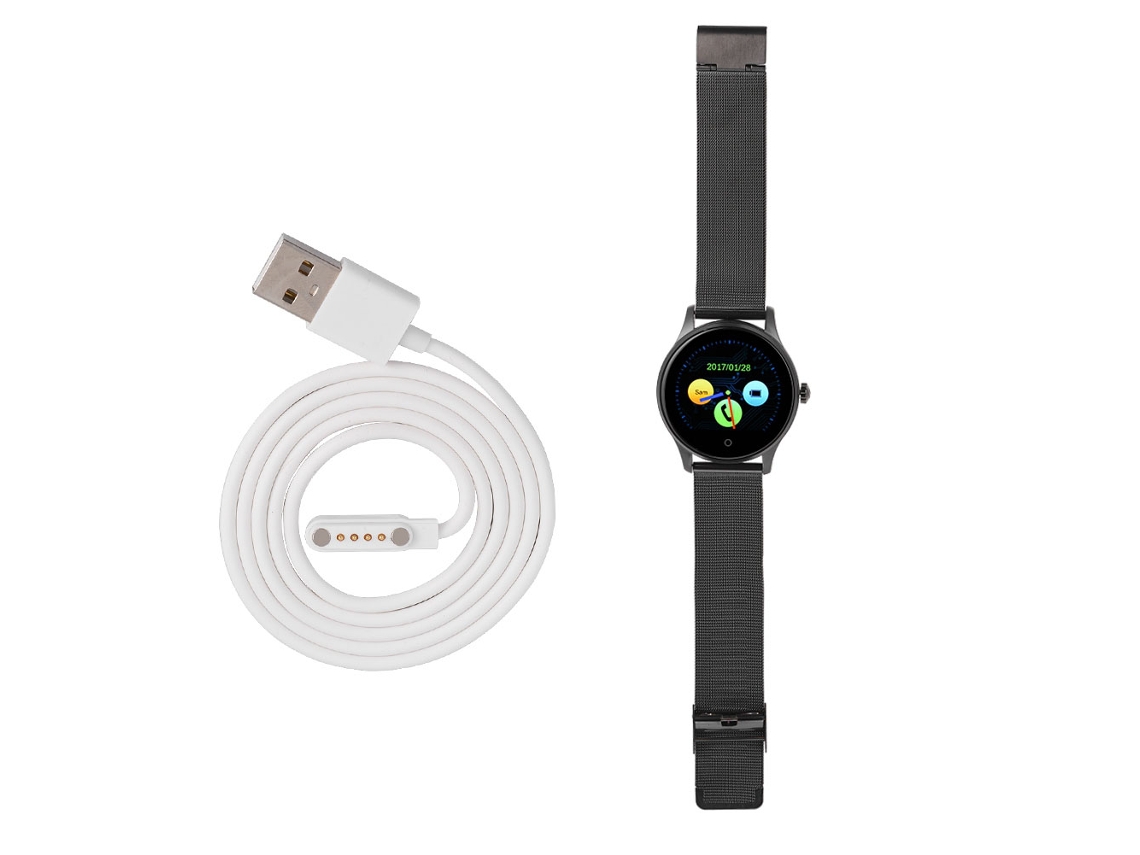 Relógio Bluetooth K88h com Monitoramento de Saúde e Pulseira de Metal EOOCOO