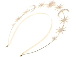 Coroa De Casamento Com Auréola, Lua E Estrelas, Tiara De Deusa, Acessório De Cabelo Elegante Para A Cabeça.