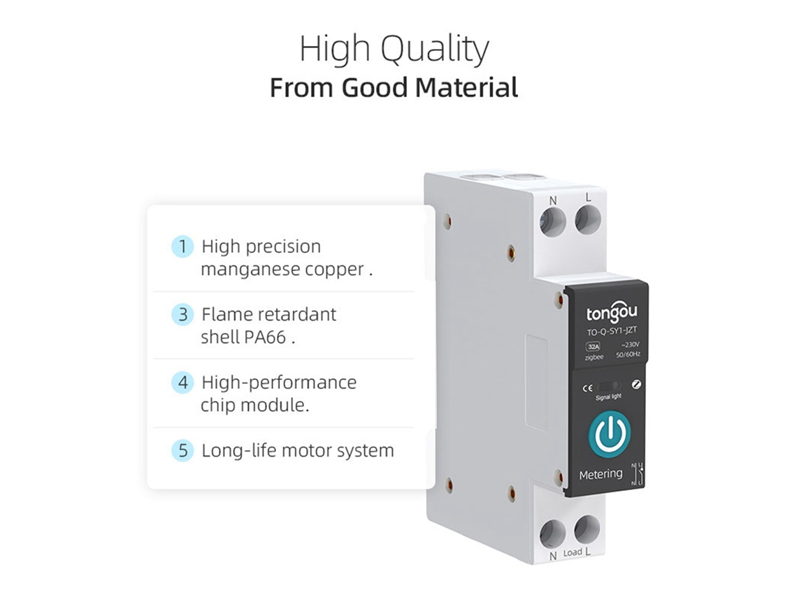 Disjuntor Inteligente Tuya Zigbee App Timer Medição Alexa