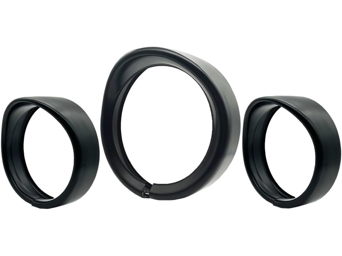 Aro de Acabamento Preto 7 Polegadas para Farol Motocicleta Aros Proteção Electra Street Glide Softail Função:
