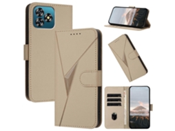 Capa De Couro Para Celular Com Fecho De Fivela E Padrão Triangular