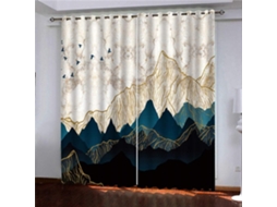 Cortina Blackout Térmica, Para Quarto, Ilhós, Privacidade, Proteção Uv, 2 Peças, 130 X 160 Cm, Azul