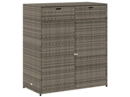 Garden Storage Cabinet, Garden Storage Cabinets Vidaxl Cinzeto Rattan / Vime (105 X 55 X 113 Cm)