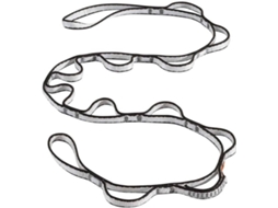 Fita de Escalada BLACK DIAMOND 12 Mm Dynex Daisy Chain (Tam.: 115 cm - Branco e Preto)