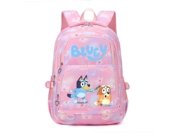 Mochila Escolar Para Meninas Com Estampado De Personagens E Flores Em Tons De Rosa, Em Nylon De Grande Capacidade, Modelo 2