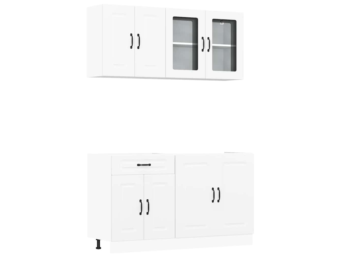 Conjunto 4 Armário de Cozinha Conjunto Kalmar VIDAXL Branco