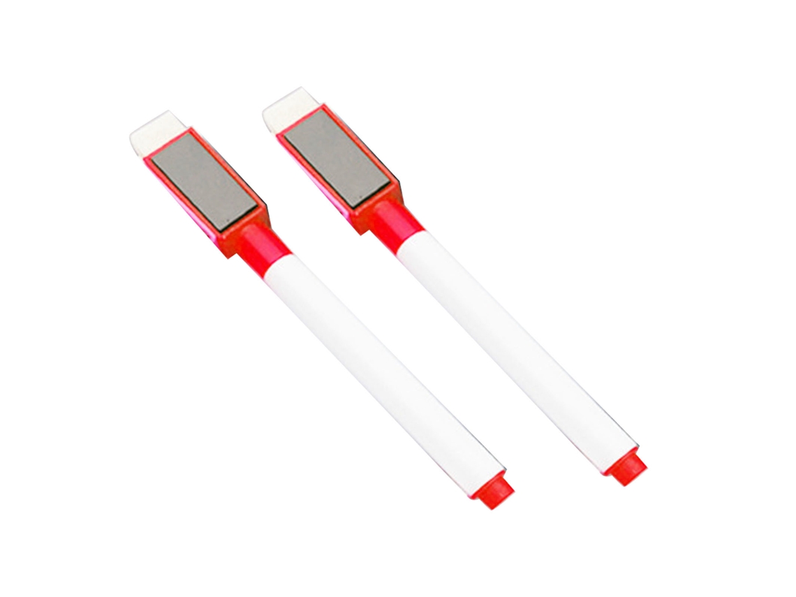Marcadores magnéticos para quadro branco Baok-2 com ponta fina e apagadores de baixo odor para crianças e adultos, vermelho.