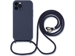 Correia Colar para iPhone 12 HONGWE. Silicone Líquido Textura Macia Cinzento