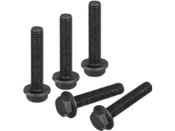 Parafusos Flangeados Sextavados Serrilhados M10x50mm em Aço Carbono Grau 10.9, Pac. 5 Pçs CHABERLU