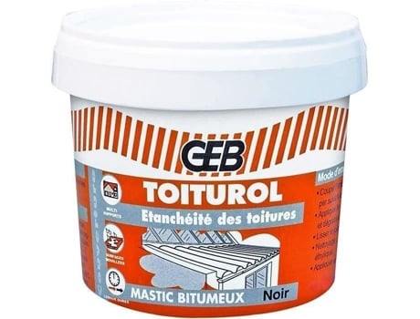 Mástique Betuminoso Impermeabilizante Para Telhados 900g Preto Geb