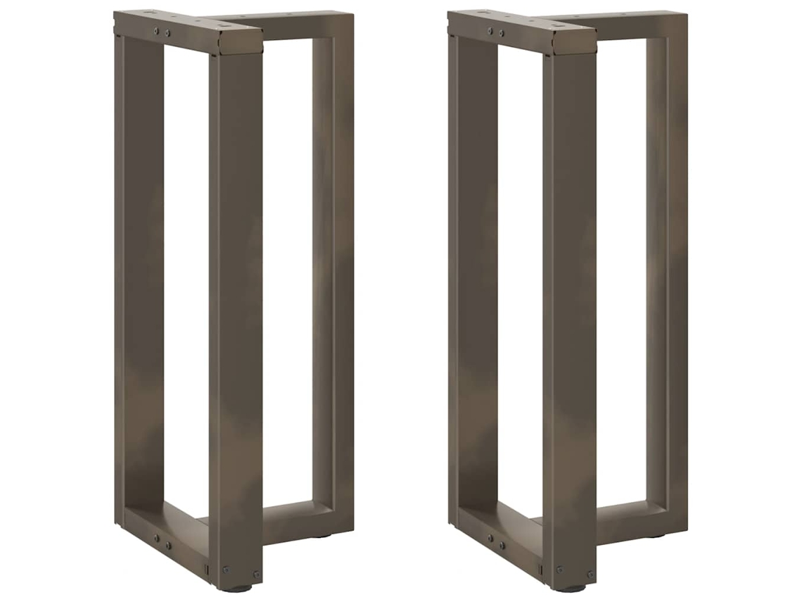 Vidaxl Pés De Mesa De Bar Em Forma De T, 2 Peças, Preto, 50x35x(90-91) Cm, Aço