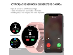 Pulseira Inteligente Zl02d: Monitor de Saúde, Esporte, Previsão do Tempo, Hr e Bp