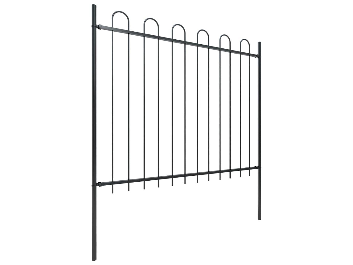 Garden Fence, Garden Fences Vidaxl Preto Aço (n/a)