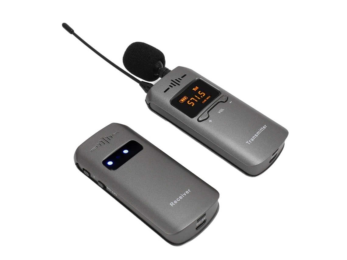 Microfone Lavalier Sem Fio Uhf Com Cancelamento De Ruído