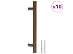 Conjunto 10 Puxadores para móveis VIDAXL aço inoxidável bronze (128 mm)