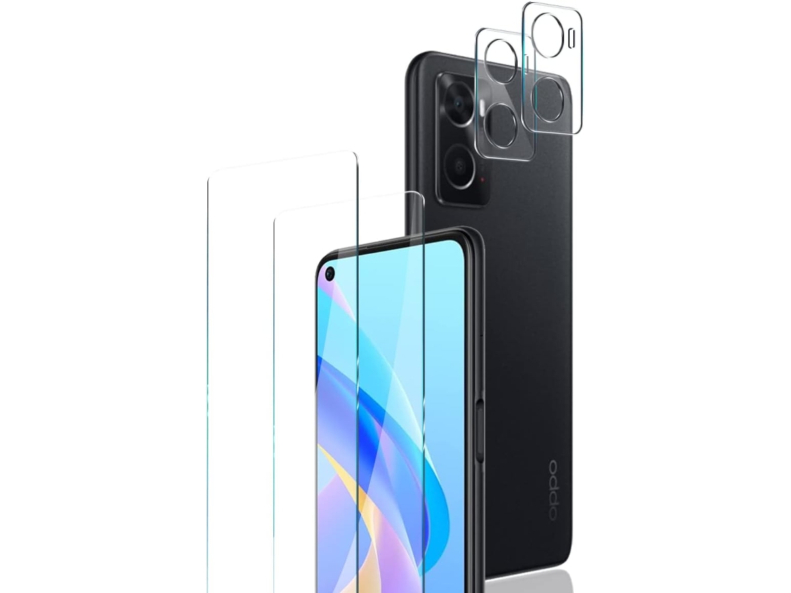 Conjunto de Protectores de Lente Traseira Dureza Sem Bolhas Filme para Oppo A76 HONGWE. (2un)