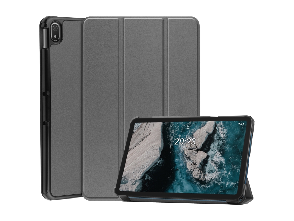 Elysve Capa Protetora Em Couro Flip Horizontal Texture Para Nokia T20 (cinza)