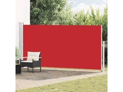 Vidaxl Toldo Lateral Retrátil Para Pátio 180x500 Cm Vermelho