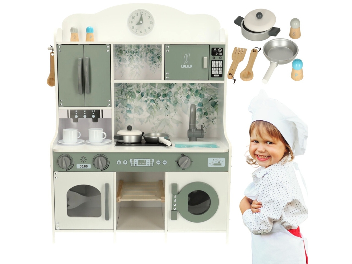 Cozinha Em Madeira Mdf Lulilo Saliko Com Máquina De Café Expresso Pricenet
