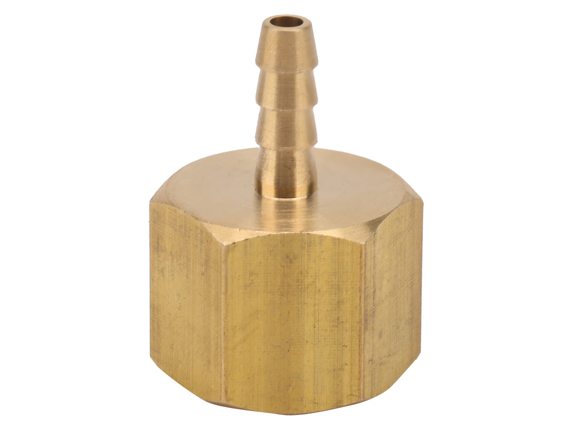 Conector De Mangueira De Latão Com Rosca Acoplador (1/8" Id Mangueira * 1/4" Npt Fêmea)