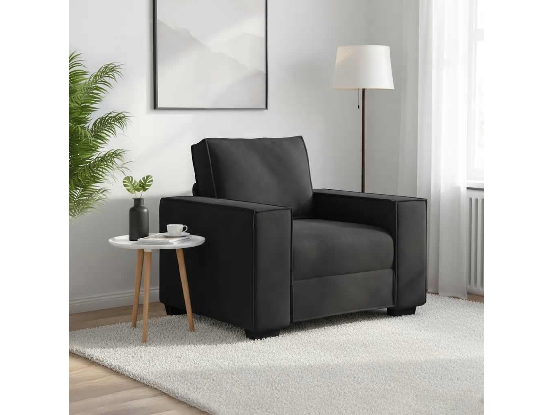 Vidaxl Poltrona 100x78x84 Cm Veludo Preto