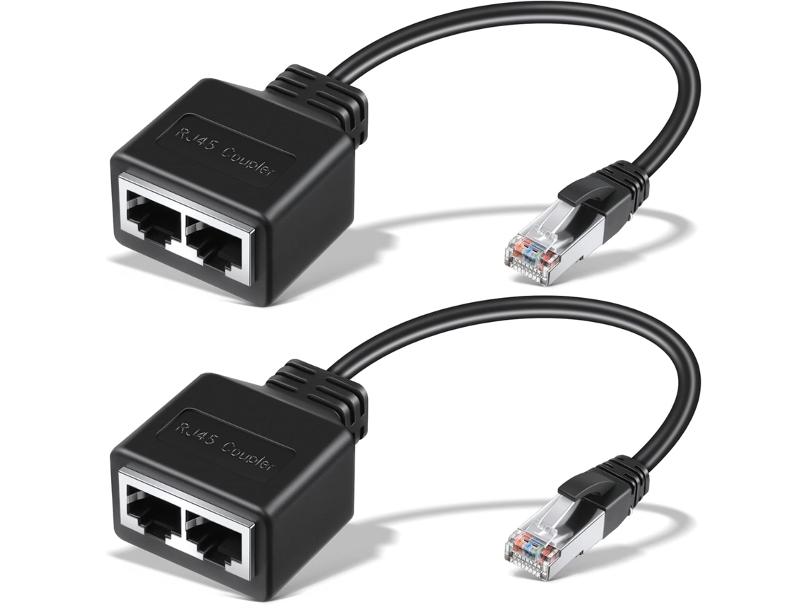 Cabo Ethernet Rj45 (2 Unidades) Adaptador De Rede Divisor Ethernet-aquaforge
