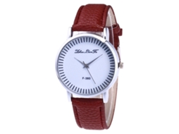 Reloj De Pulsera Para Mujer Zhoulianfa F380-a Marrón De Movimiento De Cuarzo