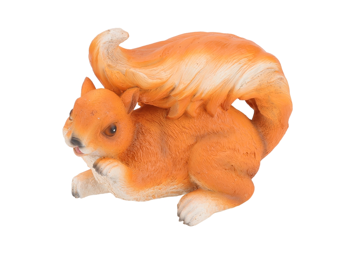 Figurino de esquilo de resina para decoração de jardim
