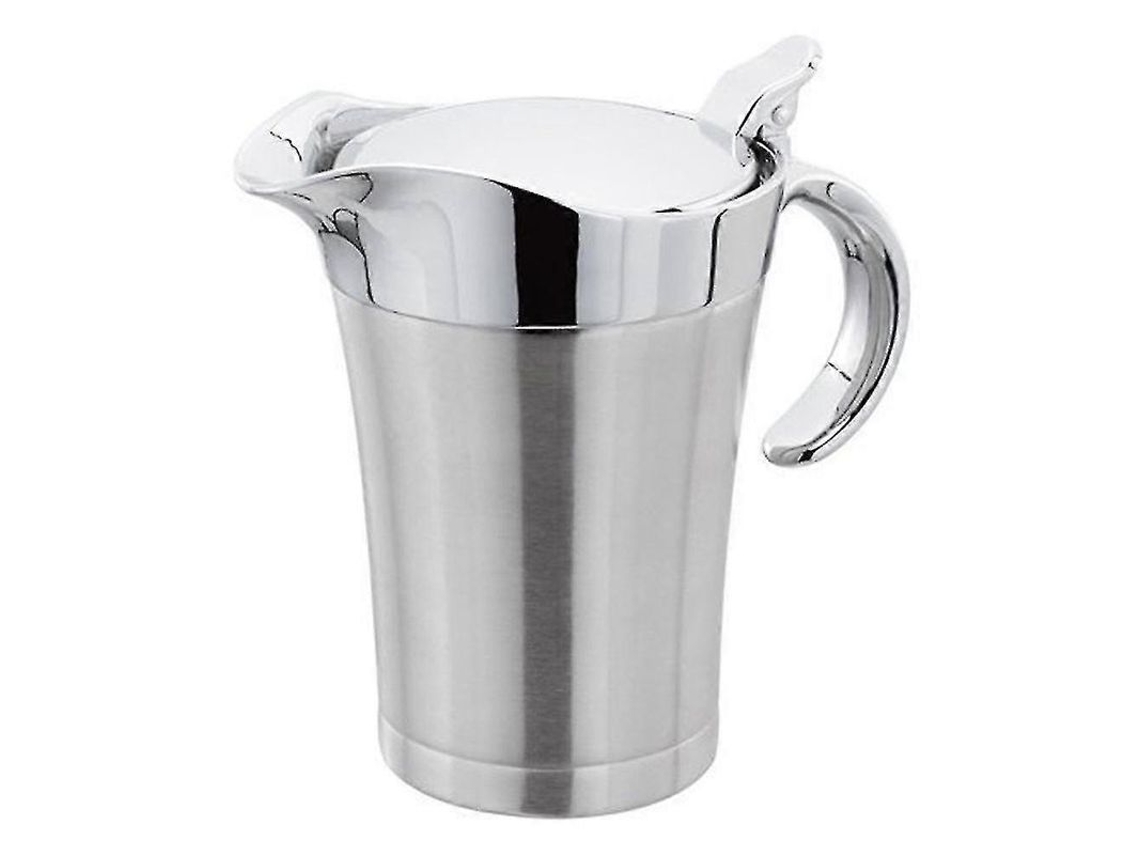 Jarra De Salsa De Acero Inoxidable 304 Doble Pared Aislante Con Tapa Para Cocina Grande