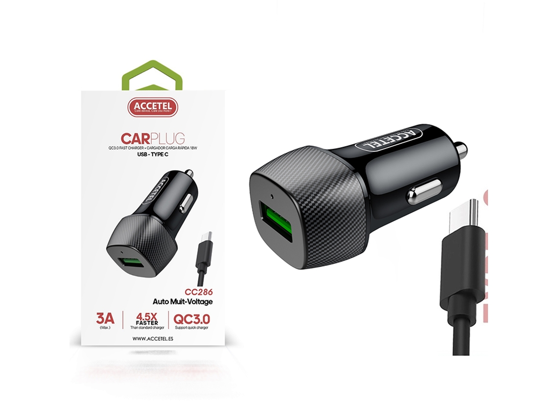 Carregador ACCETEL A52 5G (USB-C - Preto)
