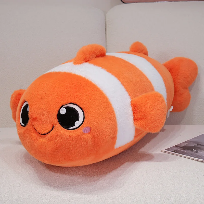 Brinquedo de Pelúcia Realista e Fofo de Peixe palhaço de Desenho Animado MDUG (laranja, 40 Cm)