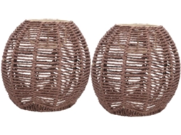 Conjunto de 2 Peças de Cúpulas de Tecido Trançado para Lustres e Luminárias Pendentes. SFUSHOS