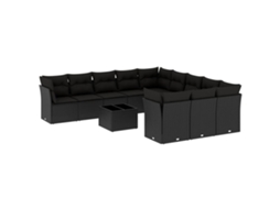 Garden Sofa Set, Garden Sofa Sets Vidaxl Preto Rattan / Vime (n/a)